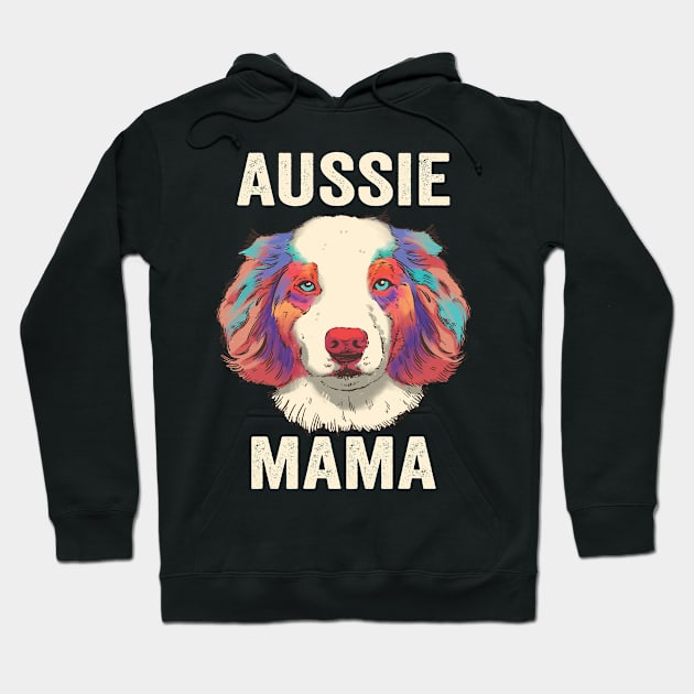 Australian Shepherd Dog Mom Hoodie by Visual Vibes